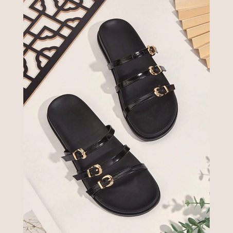 Sandales plates à brides multiples 2025
