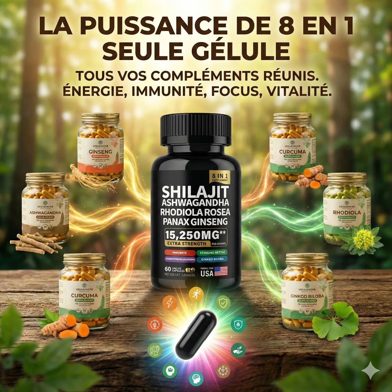 Une gélule magique  8 fois plus puissantes ! 100% de nos clients ont validés-Made in Usa 🇺🇸