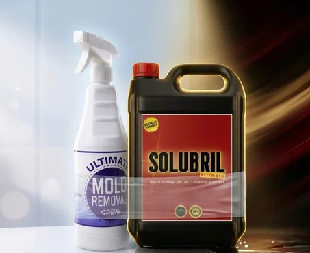 PACK NETTOYAGE COMPLET — Solubril للأرضيات + Mold Removal للجدران.