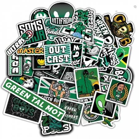Green Boys 60 pièce Stickers