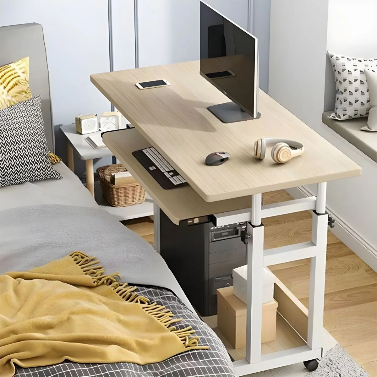 Side Desk - طاولة جانبية متحركة متعددة الاستخدام