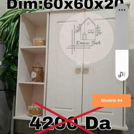 Armoire de rangement murale+ cadeau  #MM006 60cmX60cmX20cm