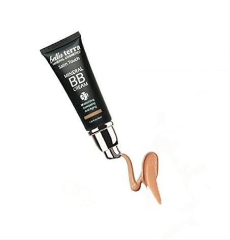 Bellaterra Cosmetics BB Cream - Crema hidratante tintada, maquillaje de base mineral, mediano 104 | Skin Perfector, 1.69 oz