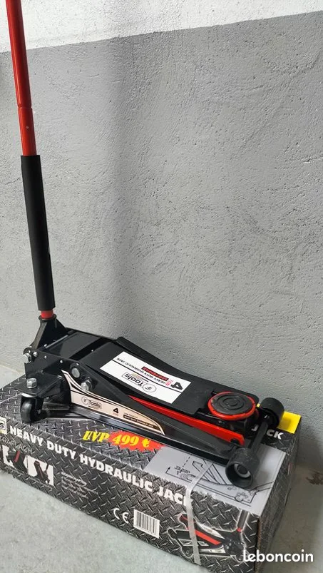 elevador de maniobras 4T extra plano 75-500 mm doble pistón hidráulico coche