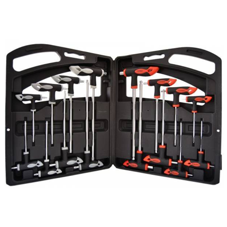 Juego de llaves Hexagonales y llave en T Torx de 16 piezas
