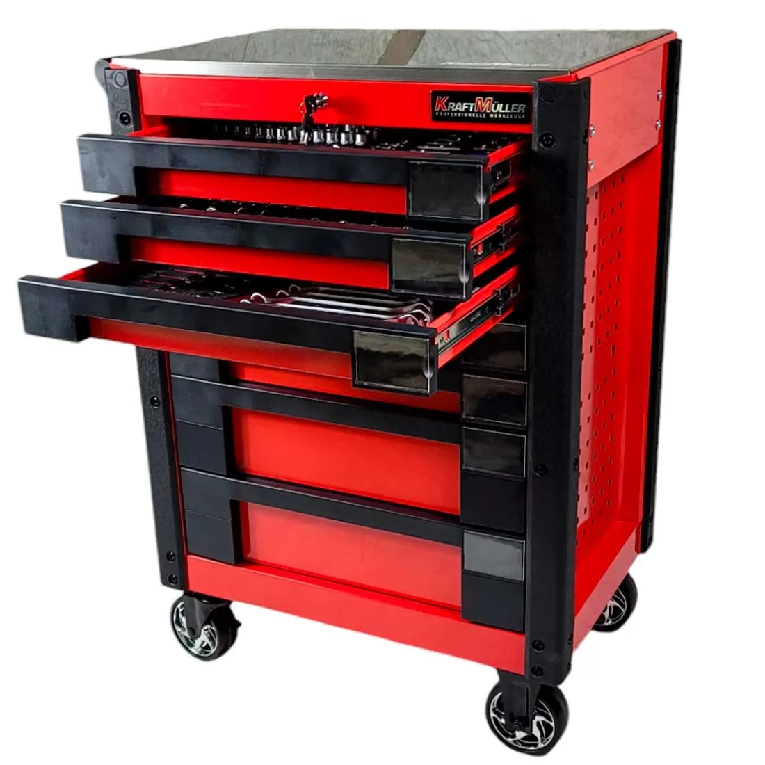 HERRAMIENTAS KRAFTMULLER AL SERVICIO DE LA CASA + HERRAMIENTAS 7/7 ROJO Y NEGRO