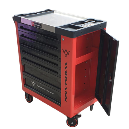 Carro Portaherramientas WIDMANN 7 Cajones 7 llenos + 1 armario + llave dinamo