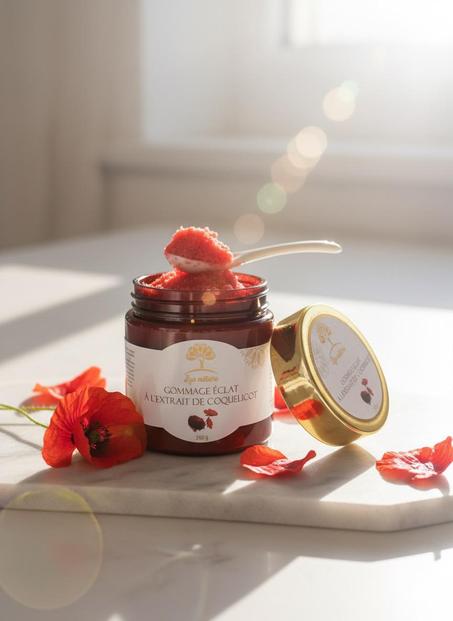 Gommage a l'extrait de coquelicot