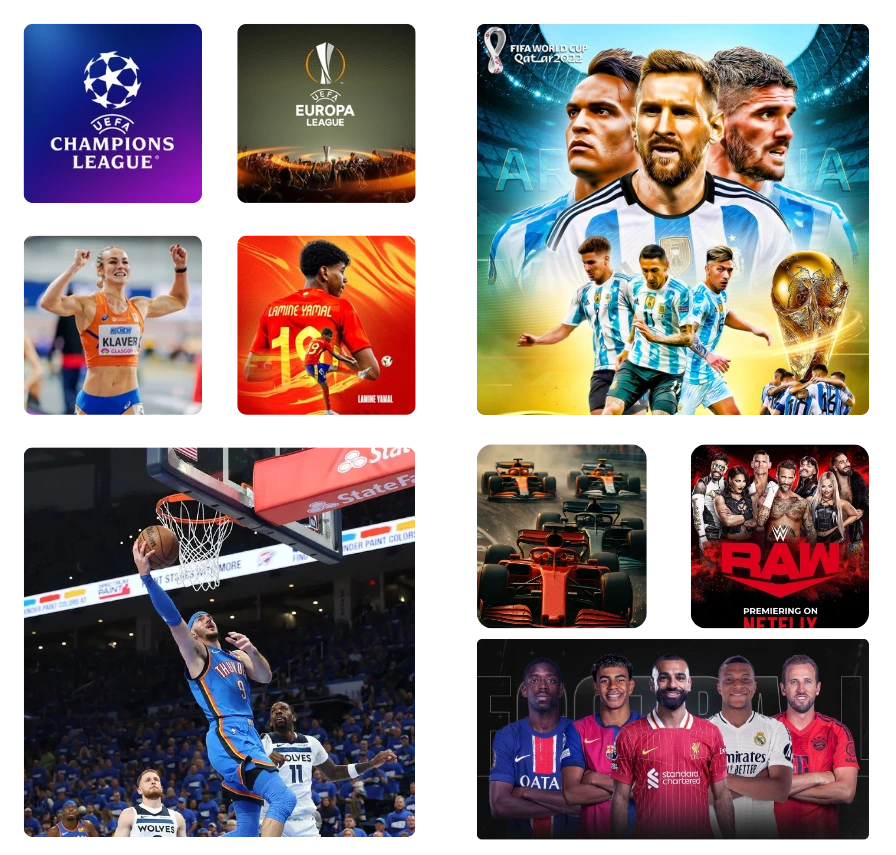 Diverse Content: Sports, Movies, Channels