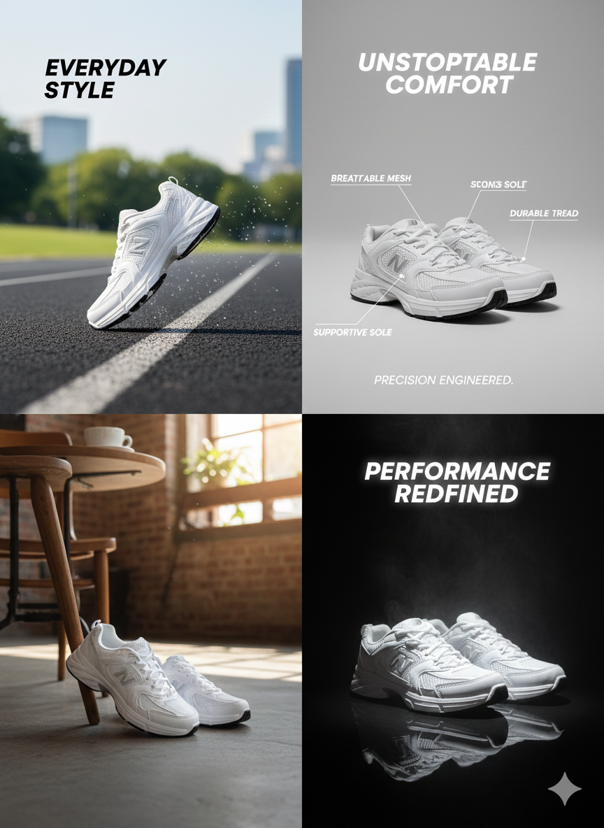 حذاء الخطوة المنعشة (Fresh Step) - أبيض ناصع