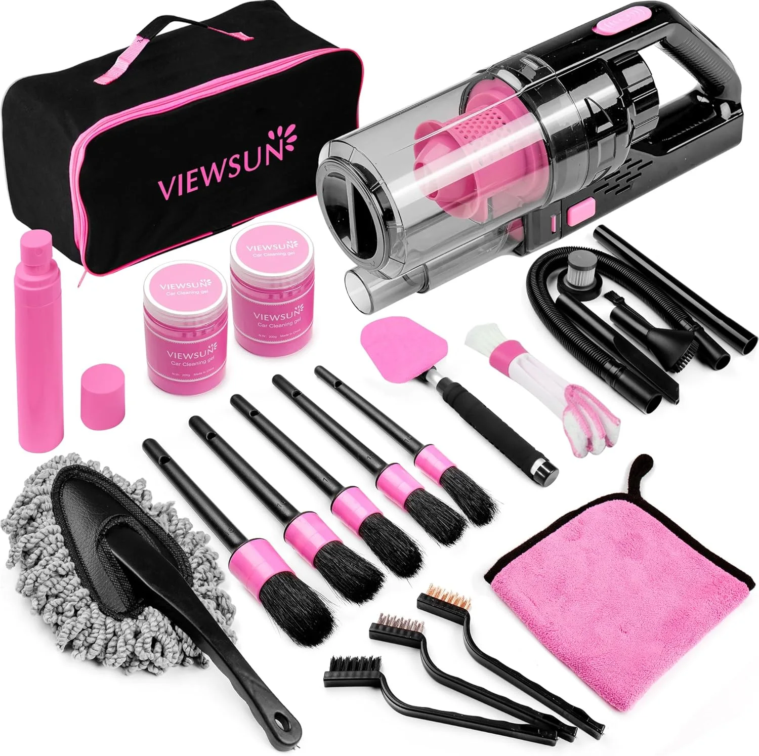 Viewsun 17pcs Car Cleaning Kit