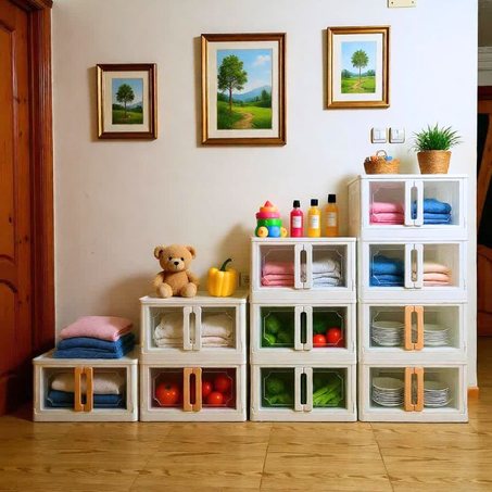 رتب بيتك بسهولة! صناديق تخزين بلاستيكية قوية وأنيقة - كلما زادت الكمية التي تطلبها نقص السعر