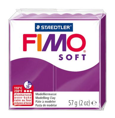 Pâte Fimo Soft 57gr violet pourpre