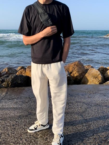 – سروال تاع لان وتيشيرت أوفر سايز