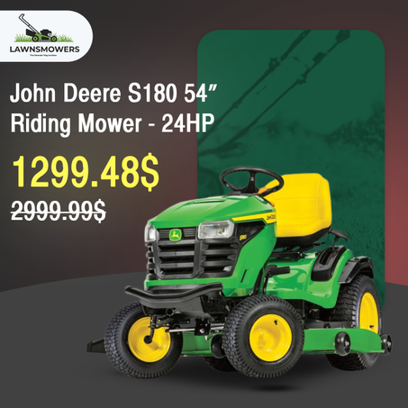 John Deere S180 54 in. 24 HP V-Twin ELS Gas Hydrostatic Riding Lawn Mower