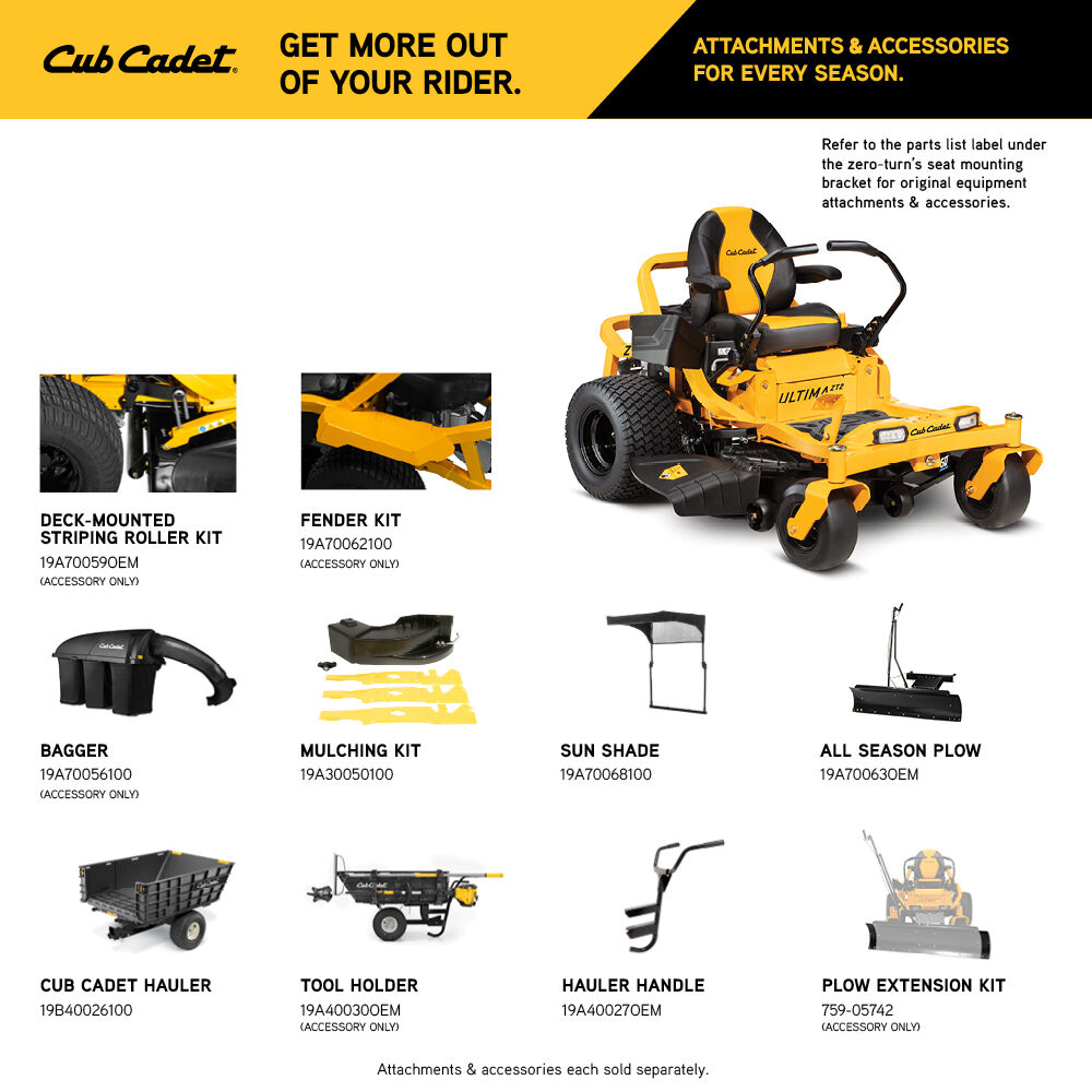 Cub Cadet Ultima ZT2 54‑Inch Fabricated Deck 23 HP V‑Twin Kawasaki FR Series Gas Zero‑Turn Riding Lawn Mower