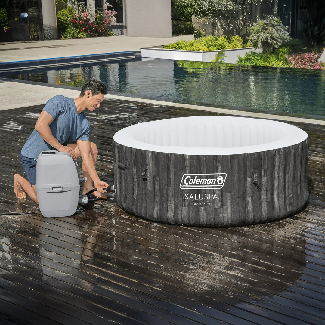 Coleman SaluSpa Bahamas AirJet Hot Tub (2-4 Person) - Compact & Round
