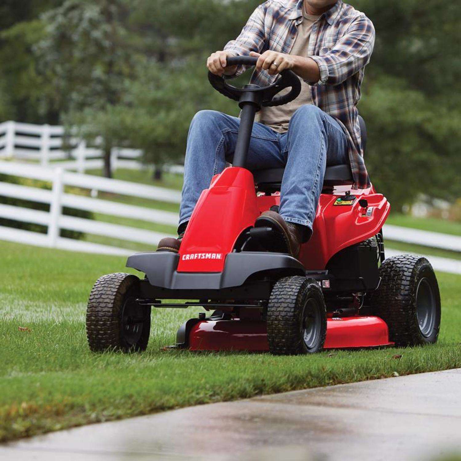 Craftsman CMXGNAM2110701 30-in. Rear Engine Riding Lawn Mower with 10.5 HP Briggs & Stratton Engine and Mulch Kit