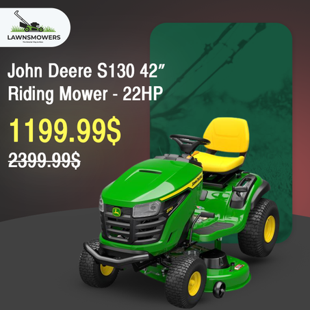 John Deere S130 42 in. 22 HP V-Twin Gas Hydrostatic Riding Lawn Mower
