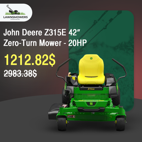 John Deere Z315E 42-Inch 20 HP V-Twin Gas Dual-Hydrostatic Zero-Turn Riding Lawn Mower