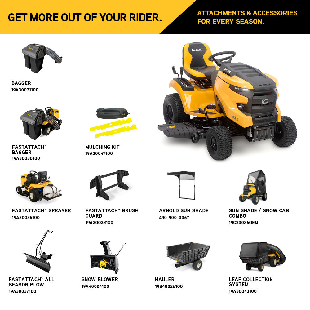 Cub Cadet XT1 Enduro LT46 46-in. Stamped Deck 22 HP V-Twin Kohler Hydrostatic Gas Riding Lawn Tractor