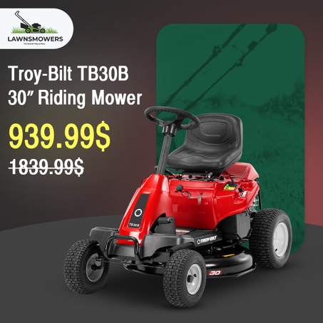 Troy-Bilt TB30B 30-in. Rear Engine Riding Lawn Mower with 10.5 HP Briggs & Stratton Engine and Mulch Kit