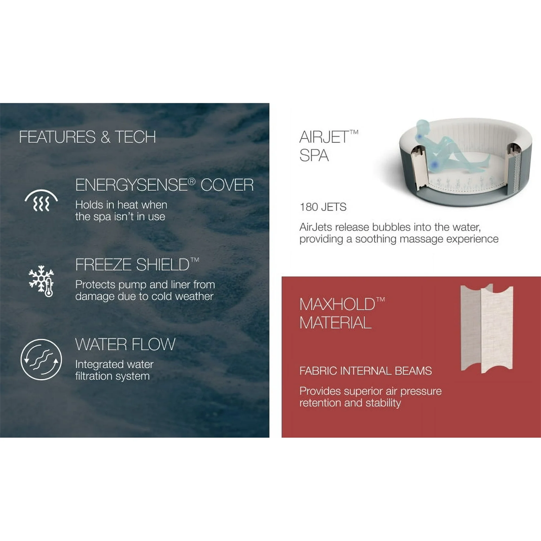 Coleman SaluSpa Sicily AirJet (7 Person) - 180 Jets, EnergySense