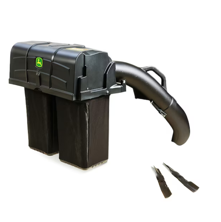 John Deere 100 Series Rear Bagger for 42-in Riding Mowers – Twin Hopper System
