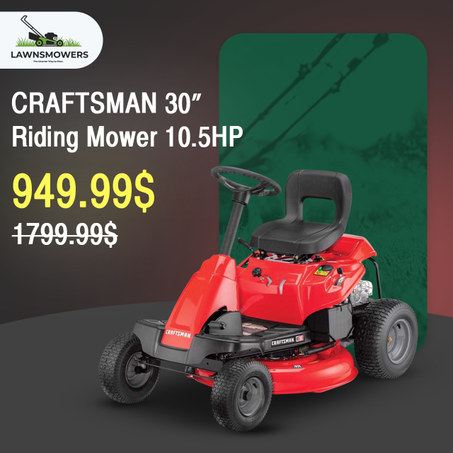 Craftsman CMXGNAM2110701 30-in. Rear Engine Riding Lawn Mower with 10.5 HP Briggs & Stratton Engine and Mulch Kit