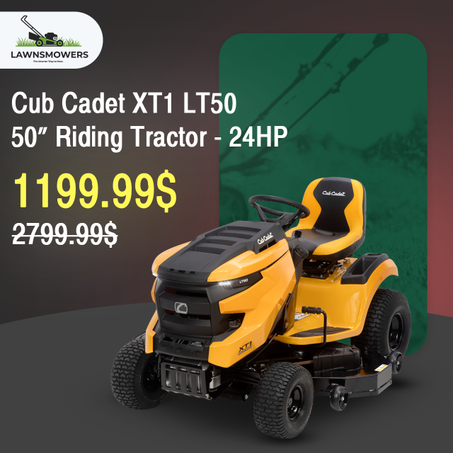 Cub Cadet XT1 Enduro LT 50-in Fabricated Deck 24 HP V-Twin Kohler Engine Hydrostatic Drive Gas Riding Lawn Tractor