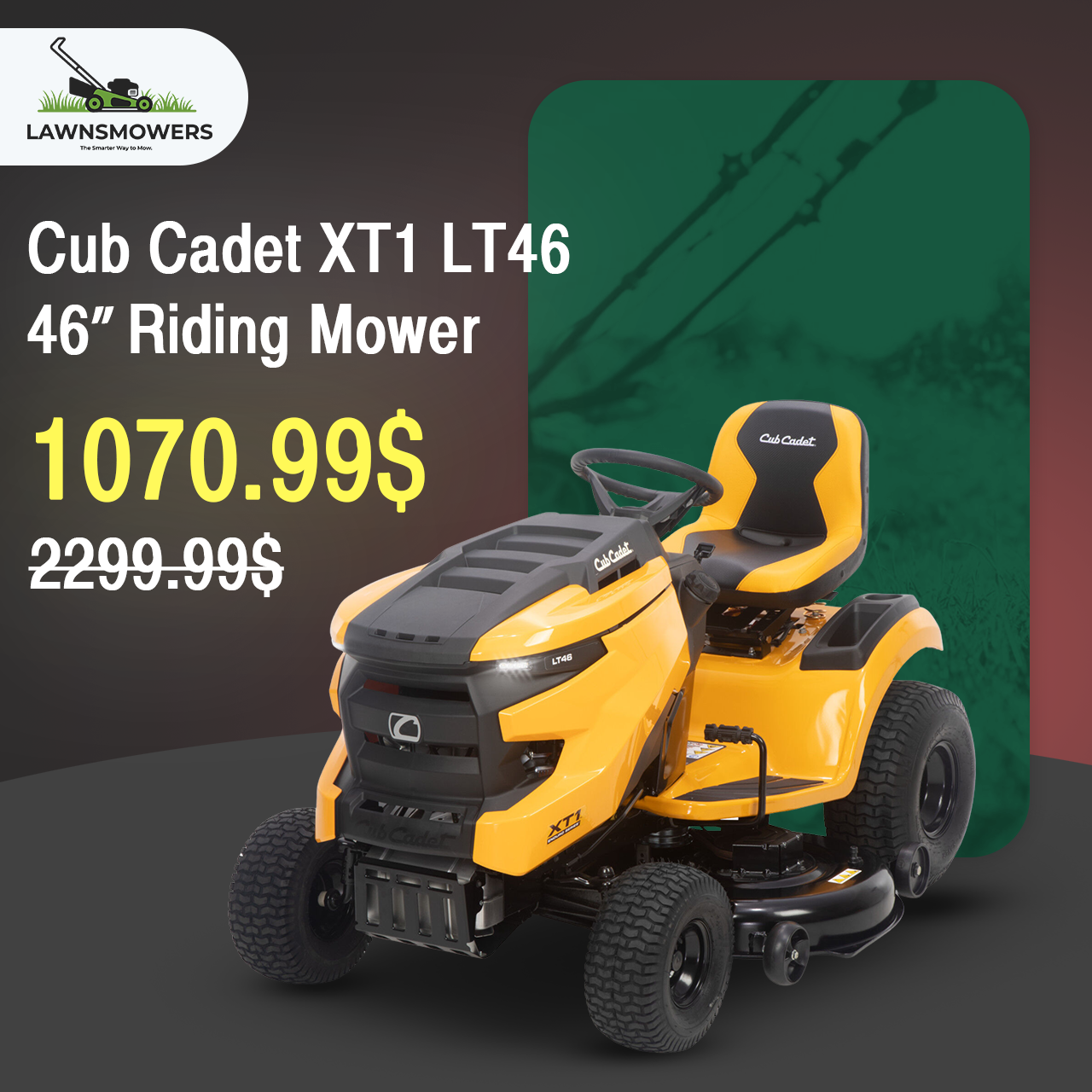 Cub Cadet XT1 Enduro LT46 46-in. Stamped Deck 22 HP V-Twin Kohler Hydrostatic Gas Riding Lawn Tractor