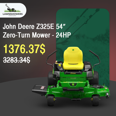 John Deere Z325E 54‑Inch 24 HP V‑Twin Gas Dual Hydrostatic Zero‑Turn Riding Lawn Mower
