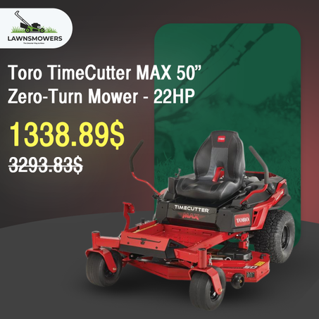 Toro TimeCutter MAX 50-Inch 22-HP V-Twin Gas Zero-Turn Riding Lawn Mower