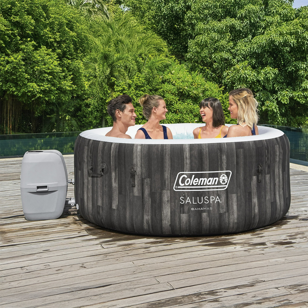 Coleman SaluSpa Bahamas AirJet Hot Tub (2-4 Person) - Compact & Round