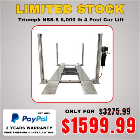 Triumph NSS-8 8,000 lb 4 Post Car Lift