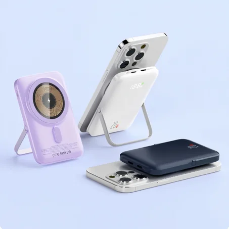 Batterie externe magnétique (10000 mAh) avec recharge sans fil