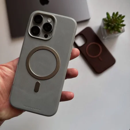 Coque iPhone en cuir – Finition premium & MagSafe