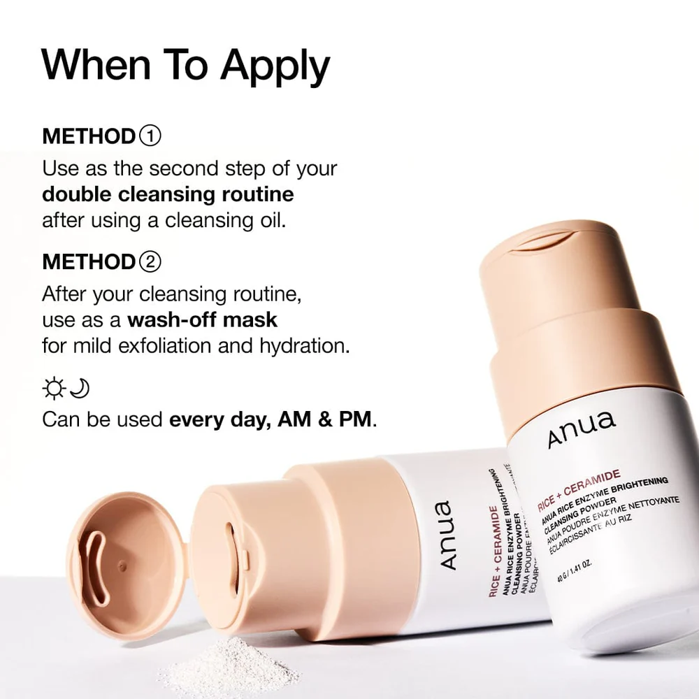 بودرة تقشير لطيف لتنقية وتوازن البشرة - Rice Brightening Cleansing Powder