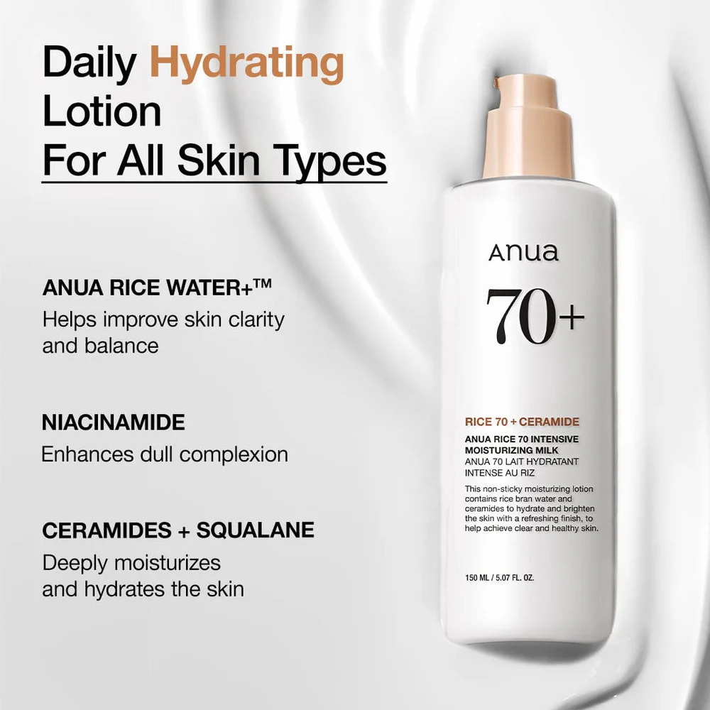 Anua - Rice 70 Intensive Moisturizing Milk (Original)