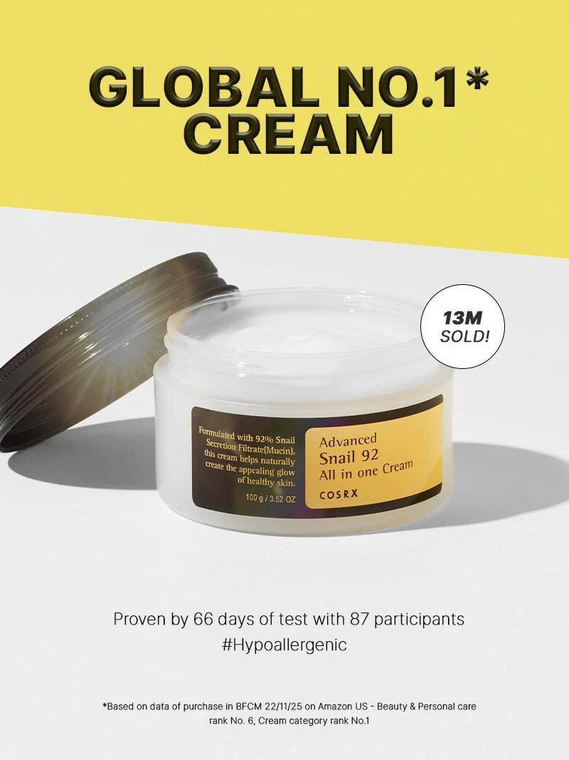 COSRX 92 All in One Cream (100g) (Original) - كريم لترطيب واشراقة متميزة