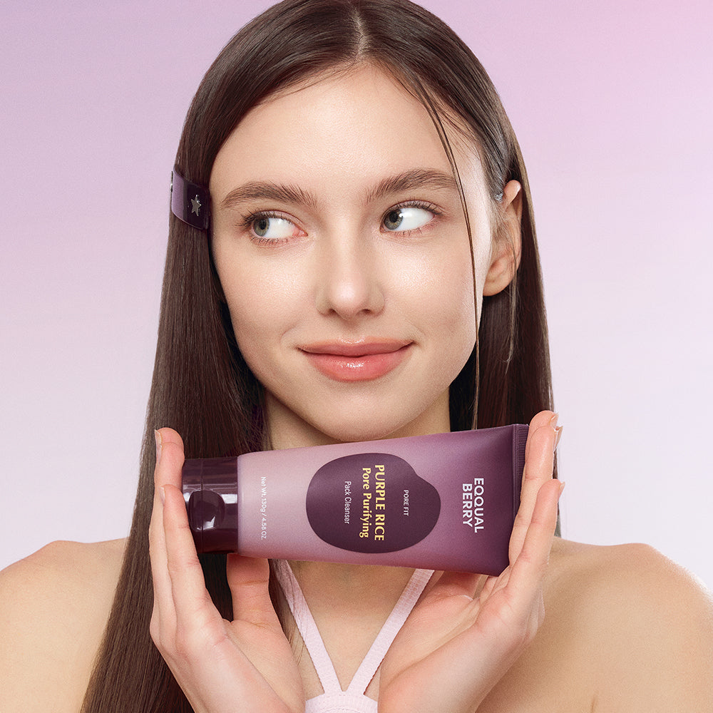 Eqqual Berry - Purple Rice Skincare Duo غسولات البشرة بالأرز البنفسجي – لبشرة ناعمة، نقية وخالية من الشوائب 🌿
