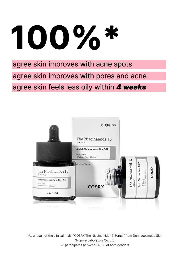 COSRX The Niacinamide 15 Serum - سيروم النياسيناميد 15 لعلاج حب الشباب والتهاب البشرة