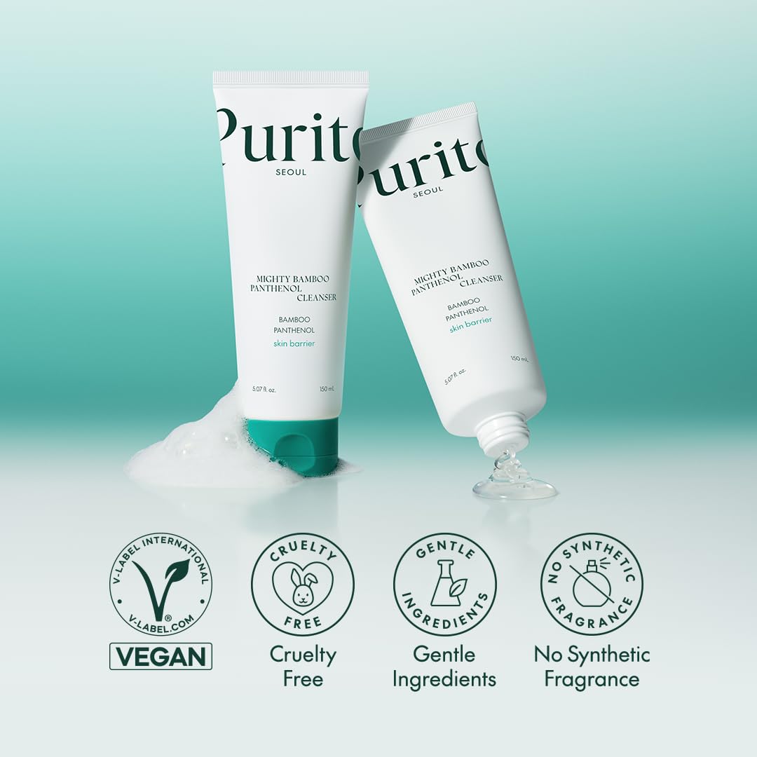 Purito Seoul - Mighty Bamboo Panthenol Cleanser - منظف بامبو بانثينول من بوريتو – نعومة فائقة وتنظيف فعّال