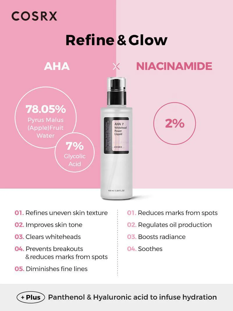 COSRX AHA 7 Whitehead Power Liquid - سيروم مقشر بتركيز 7% AHA لتجديد وإشراقة البشرة