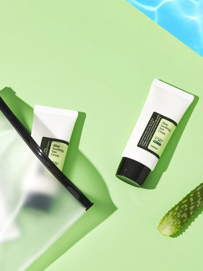 كريم واقي الشمس المهدئ SPF50+ – الحماية الكاملة والعناية الفائقة للبشرة - COSRX Aloe Soothing Sun Cream SPF50+/ PA+++ (Original)