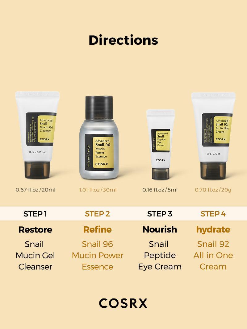 COSRX Cosmetic Snail Kit (Original) - مجموعة الحلزون العناية بالبشرة