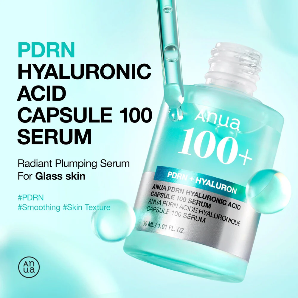 ANUA PDRN Hyaluronic Acid Capsule 100 Serum (original) - سيروم ترطيب وتجديد البشرة – قوام خفيف يشبه قطرات الماء