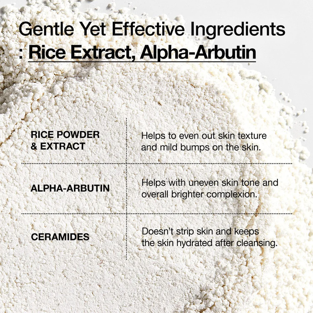 بودرة تقشير لطيف لتنقية وتوازن البشرة - Rice Brightening Cleansing Powder