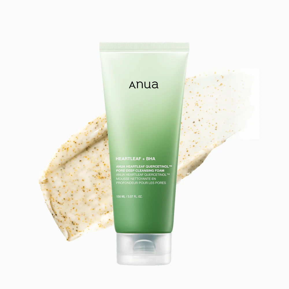 منظف أنوا الكوري الأصلي رغوي عميقة – نقاء يومي لبشرة نضرة ومشرقة - ANUA Heartleaf Quercetinol Pore Deep Cleansing Foam