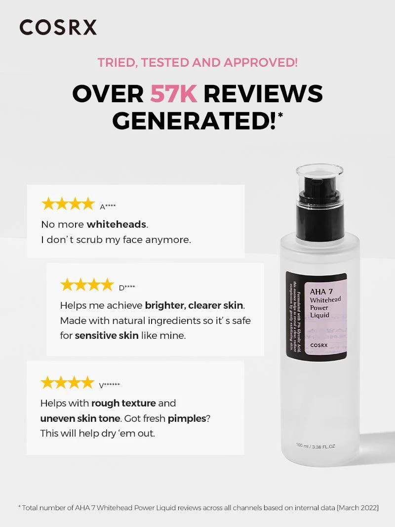 COSRX AHA 7 Whitehead Power Liquid - سيروم مقشر بتركيز 7% AHA لتجديد وإشراقة البشرة